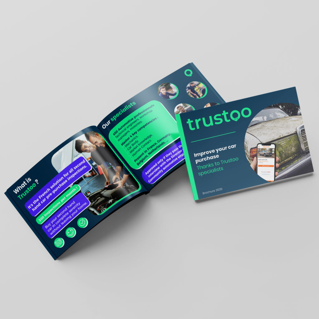 Book commercial pour Trustoo, des outils pour acheter son véhicule en toute sérénité